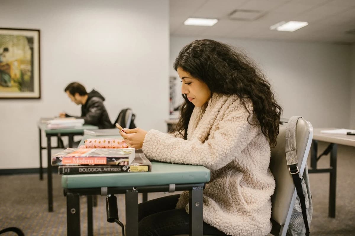 Student tijdens examentraining
